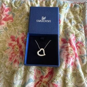 Swarovski Silver Crystal Heart Necklace